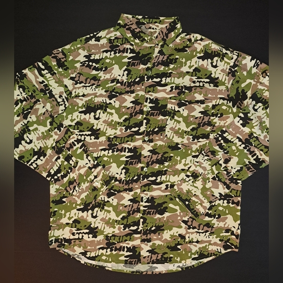⛱️NWT SKIMS Long Sleeve Button Up Swim Coverup Shirt Logo Camo XS M L - Picture 13 of 15